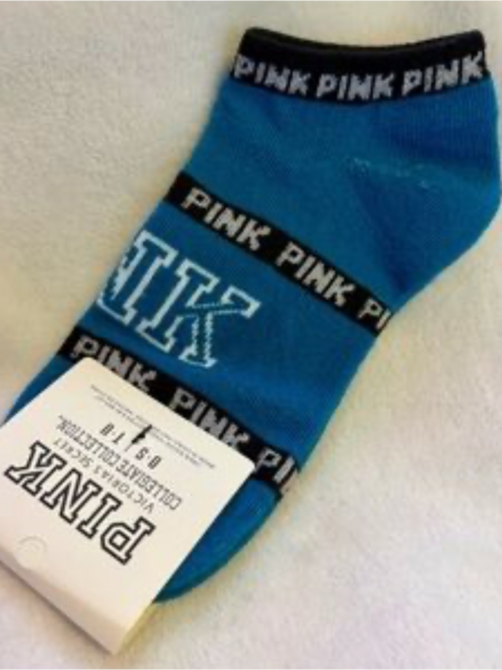 4 pairs PINK Victoria's Secret Low-Cut Athletic Sock in Teal